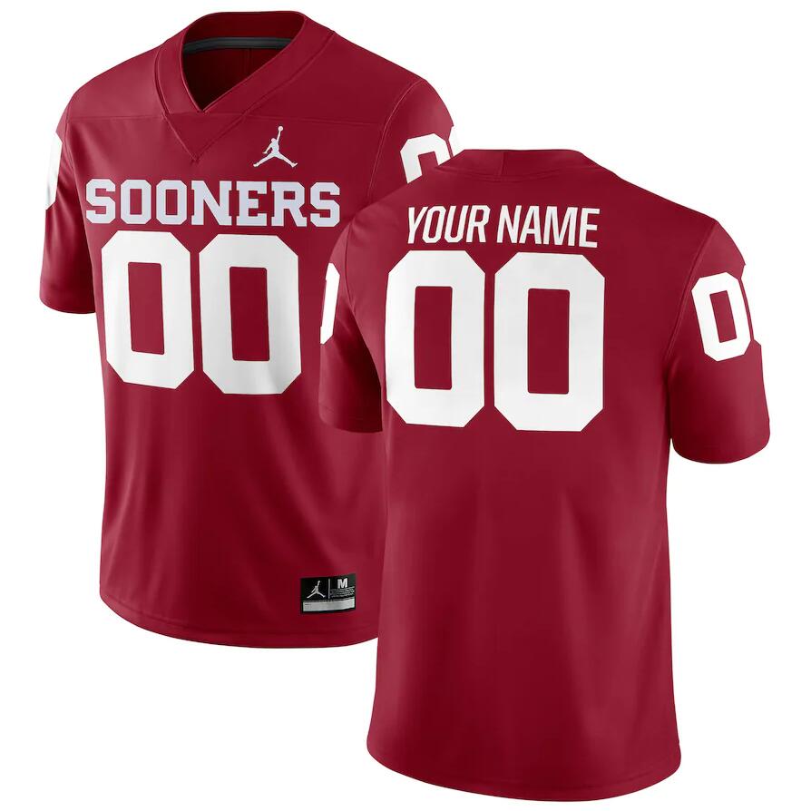 Custom Oklahoma Sooners College Name And Number Football Jerseys Stitched-Crimson - Click Image to Close